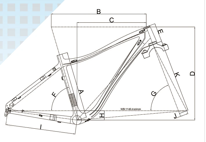 LTK010 fat bike frame — view 6