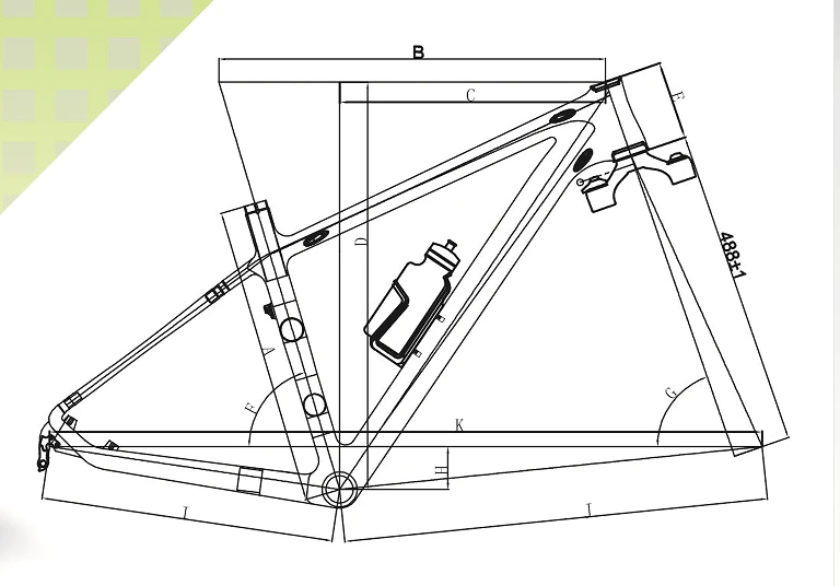 LTK023 mountain bike frame — view 9
