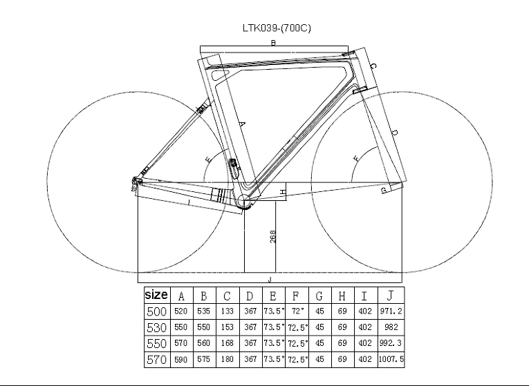 LTK039 road frameset — view 7